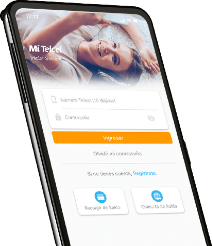 Simulación de aplicación Mi Telcel